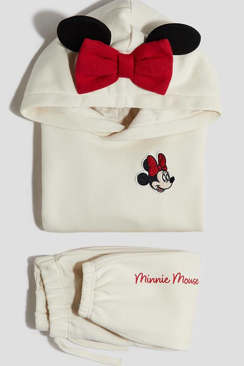 2-Piece motif-detail set - light beige/minnie mouse