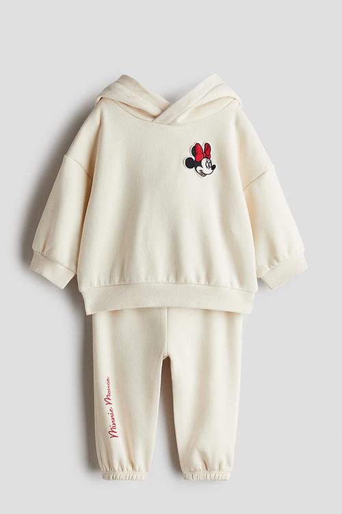 2-Piece motif-detail set - light beige/minnie mouse