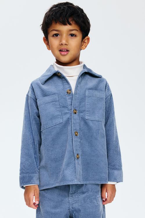 Cotton corduroy overshirt - dusty blue
