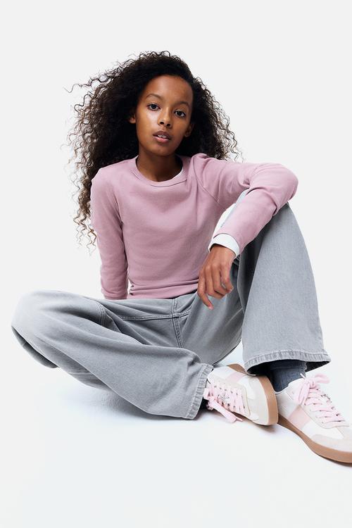 Wide leg jeans - light denim grey
