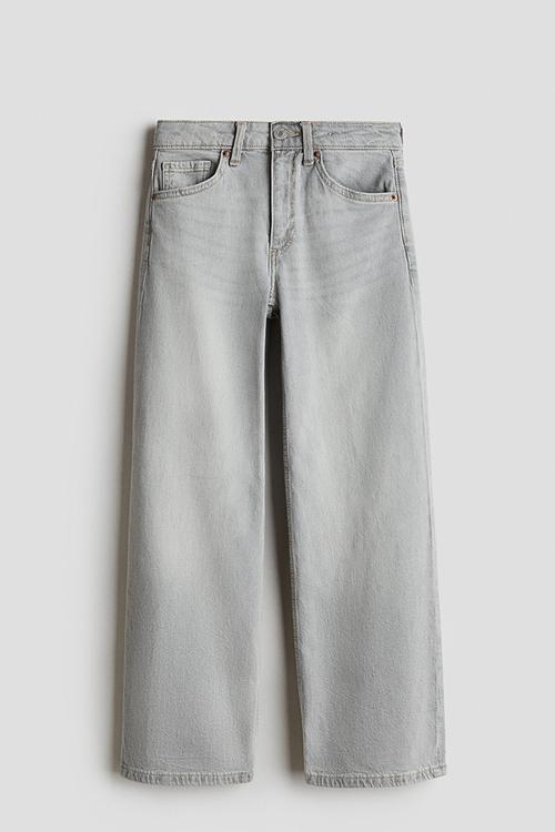 Wide leg jeans - light denim grey