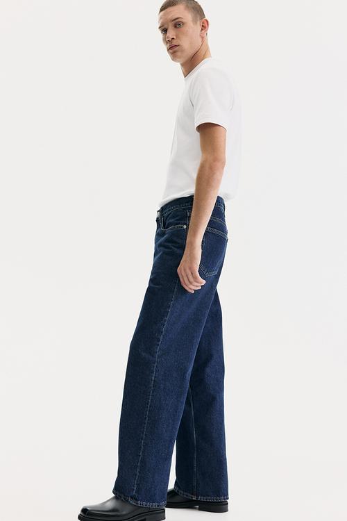Straight relaxed jeans - dark denim blue