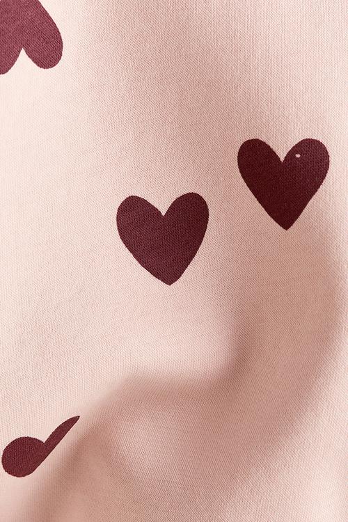 Printed sweatshirt - light dusty pink/hearts