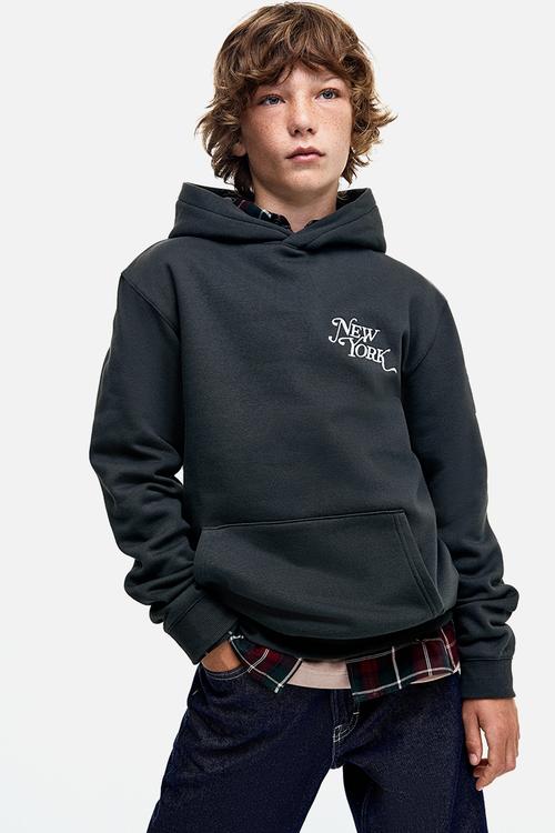 Hoodie - dark green/new york