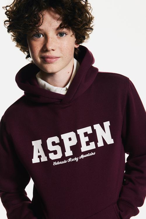 Hoodie - dark red/aspen