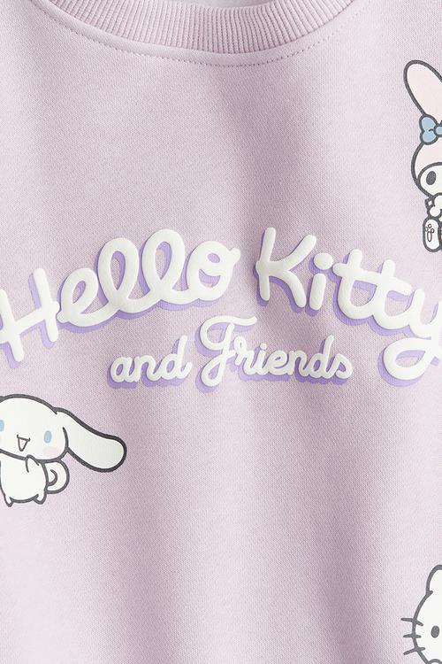 Printed sweatshirt - light purple/hello kitty