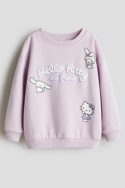 Printed sweatshirt - light purple/hello kitty