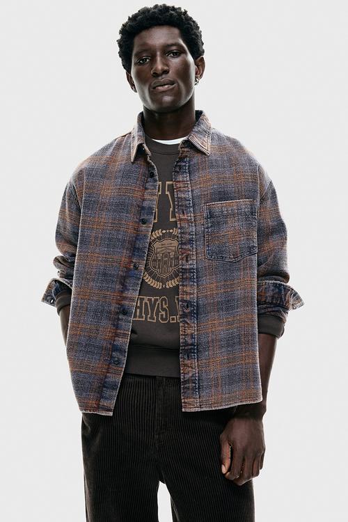 Relaxed fit shirt - dark blue/checked