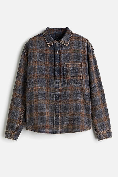 Relaxed fit shirt - dark blue/checked