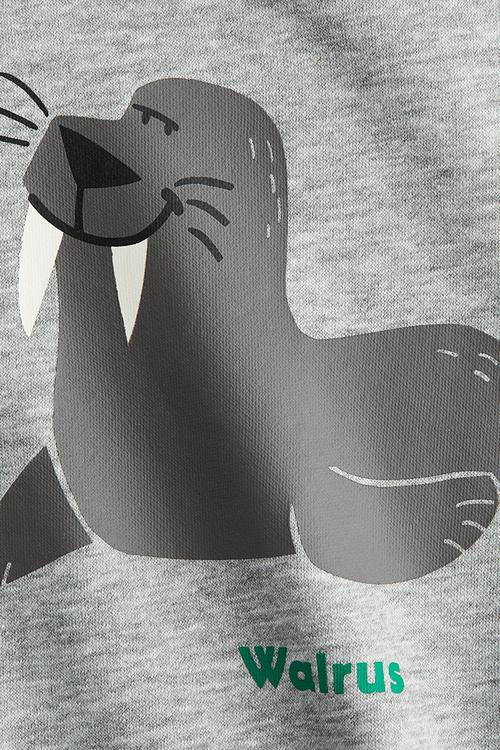 Sweatshirt - grey marl/walrus