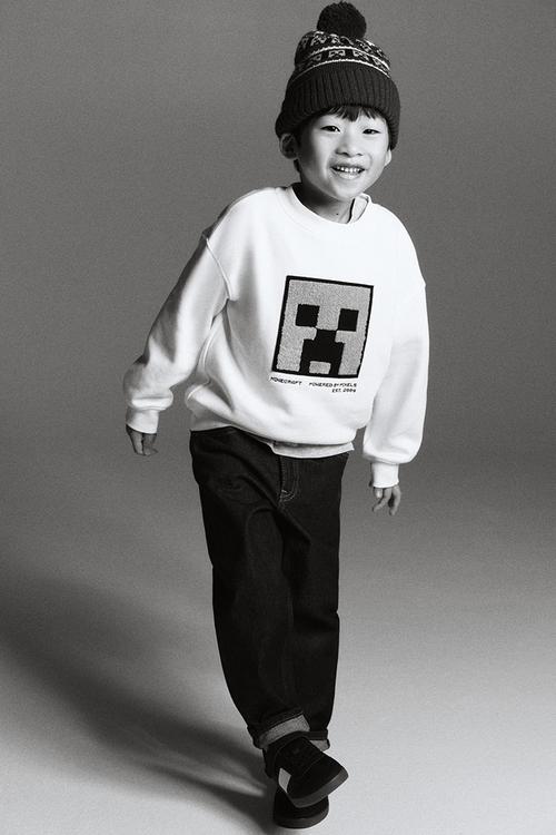 Oversized printed sweatshirt - white/minecraft