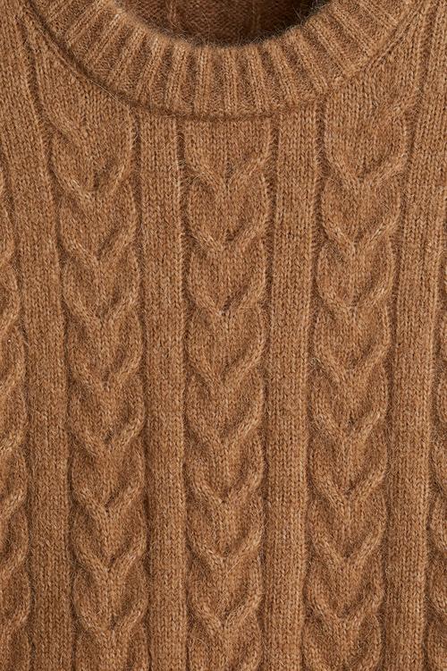 Regular fit cable knit jumper - beige