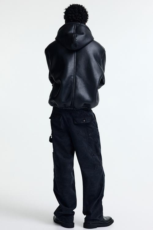 Loose fit carpenter trousers - washed black
