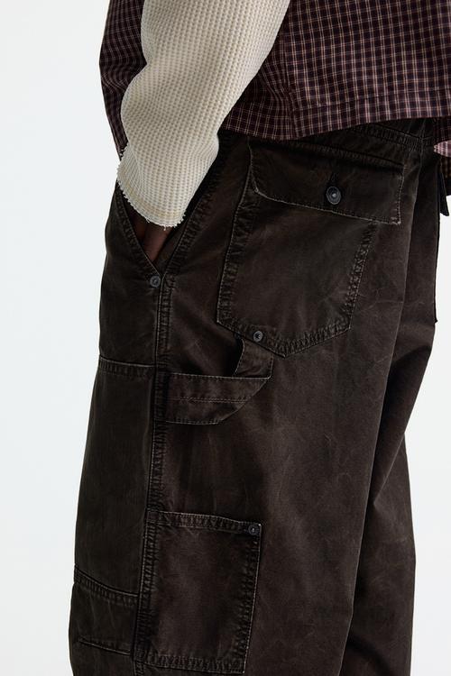 Loose fit carpenter trousers - dark brown