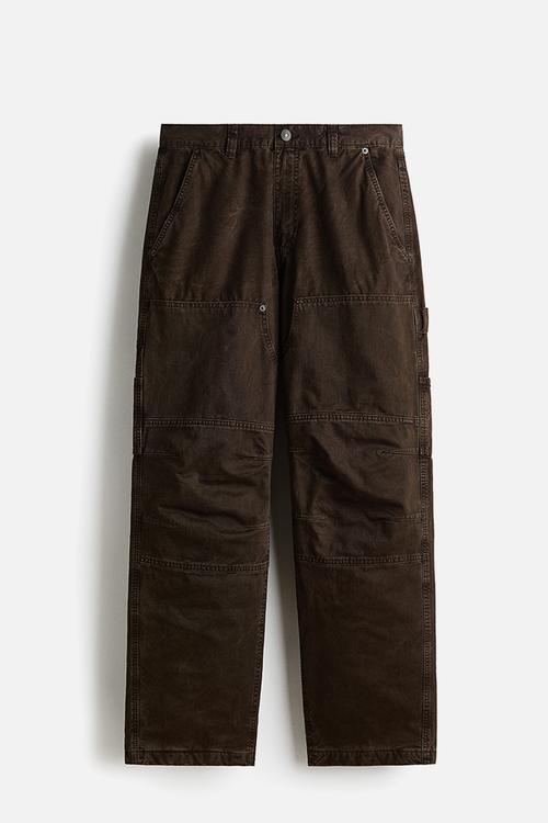Loose fit carpenter trousers - dark brown