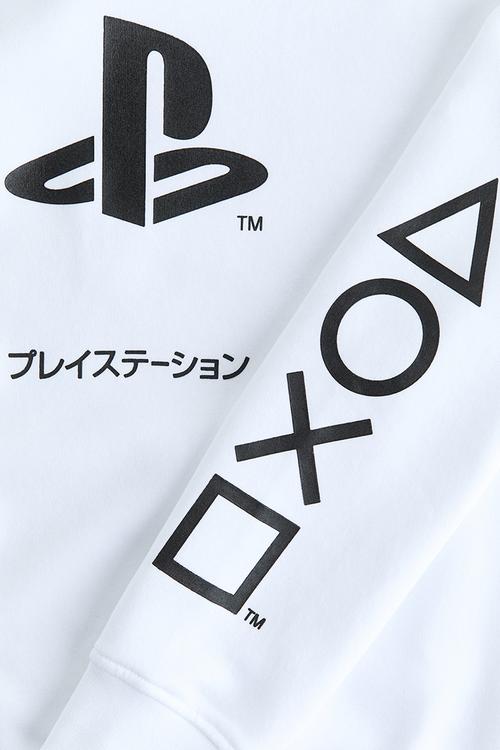 Print-motif sweatshirt - white/playstation