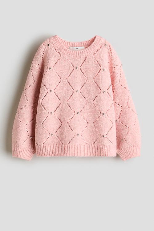 Embellished jumper - light pink