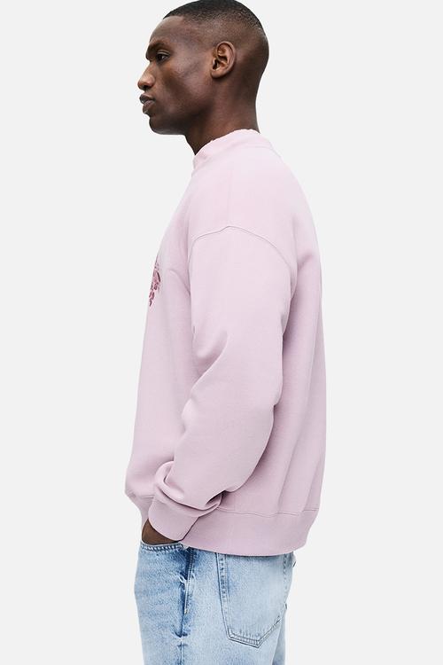 Loose fit printed sweatshirt - dusty pink/obscura institute