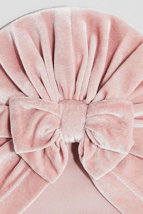 Bow-detail hat - light pink