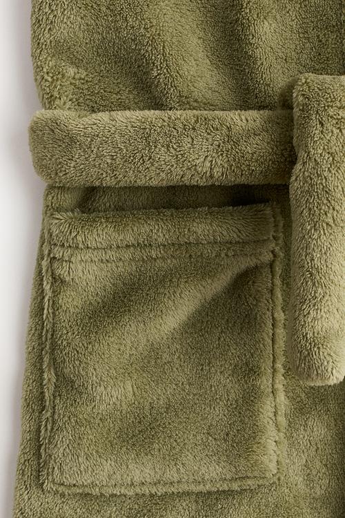 Dressing gown - green/dinosaur