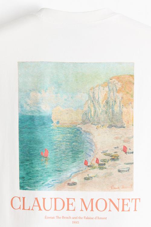 Loose fit t-shirt - white/monet