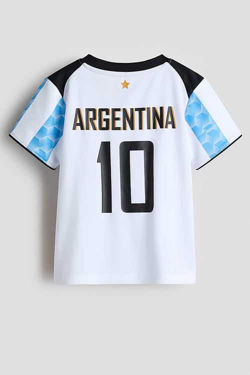 Printed football shirt - light blue/argentina