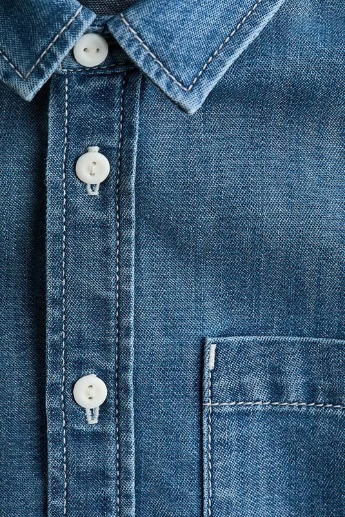 Loose-fit denim shirt - denim blue