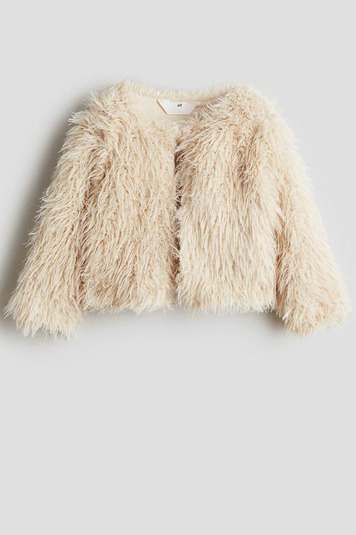 Fluffy cardigan - light beige