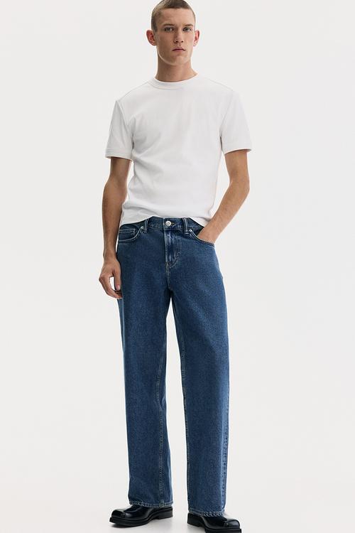 Straight relaxed jeans - denim blue