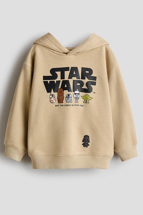 Print-motif hoodie - beige/star wars