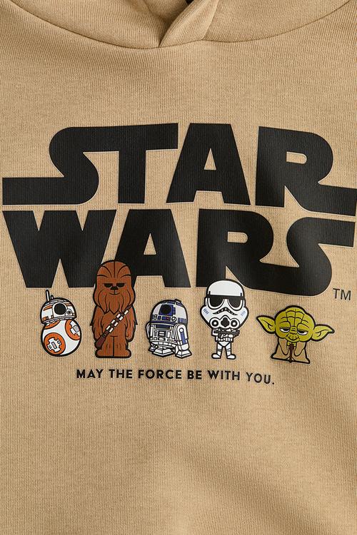 Print-motif hoodie - beige/star wars