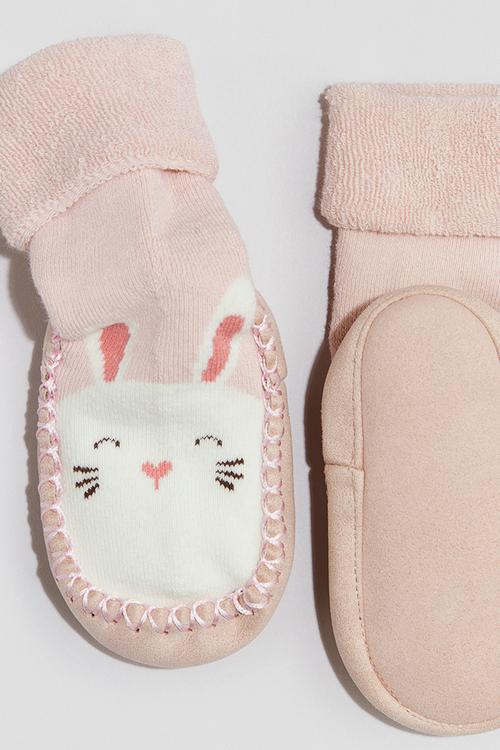 Moccasins - light pink/bunny