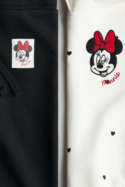 2-piece printed sweatshirt set - white/minnie mouse