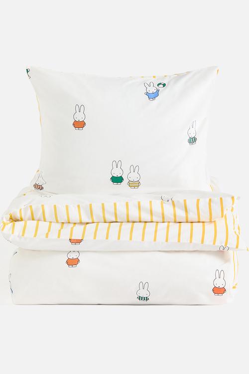 Printed single duvet cover set - white/miffy