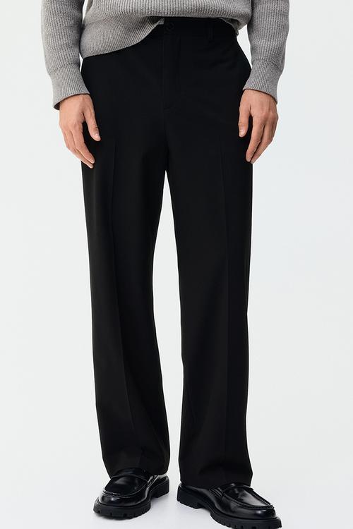 Relaxed fit trousers - black