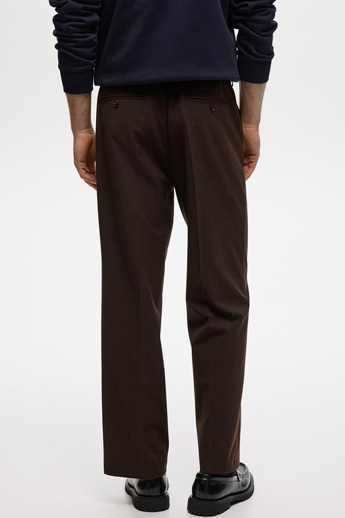 Relaxed fit trousers - dark brown