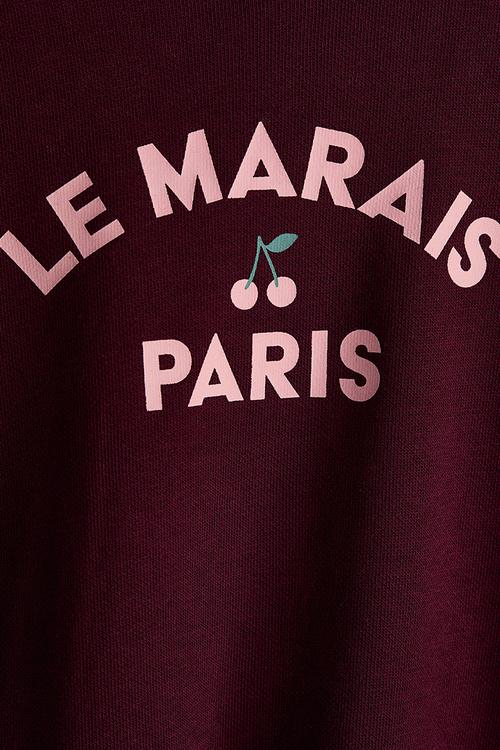 Printed sweatshirt - dark red/le marais