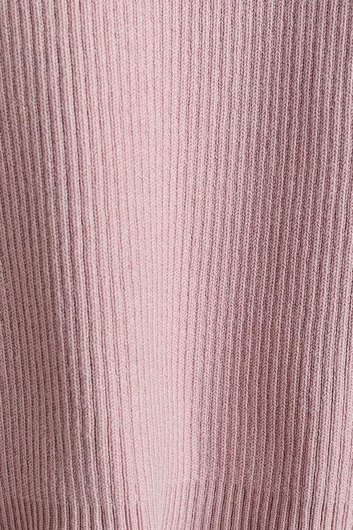 Rib-knit top - dusty pink