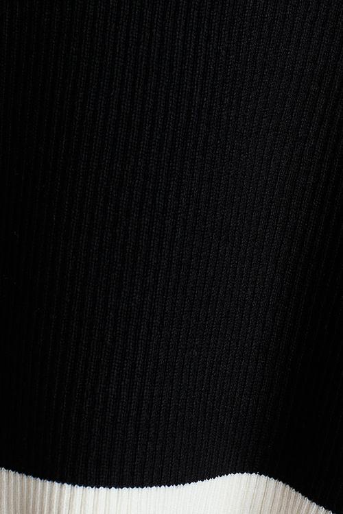 Rib-knit top - black