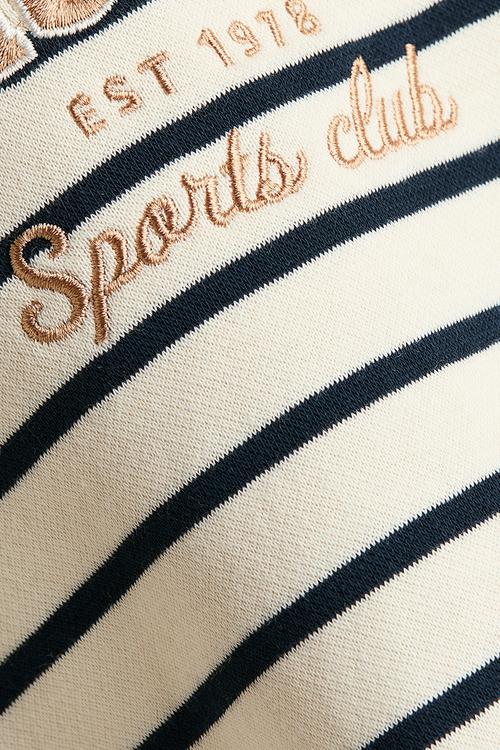 Motif-detail sweatshirt - white/marseille