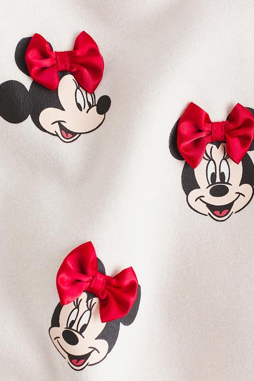 Appliqued sweatshirt - light beige/minnie mouse