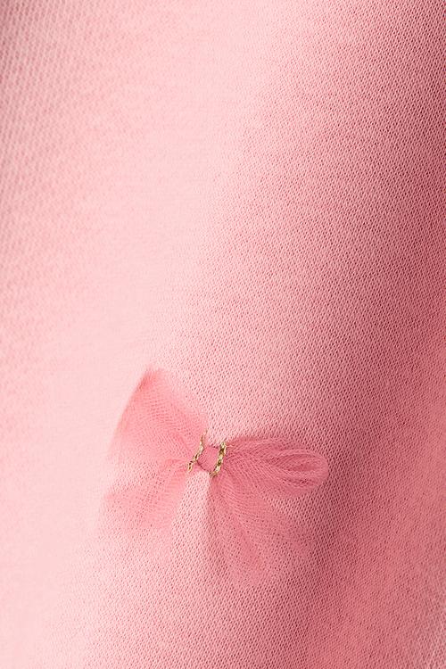 Appliqu?d sweatshirt dress - pink