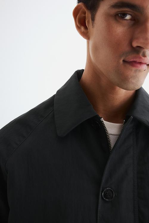 Padded twill jacket - dark grey