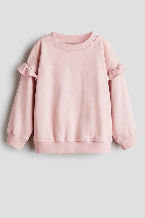 Frilled sweatshirt - light pink