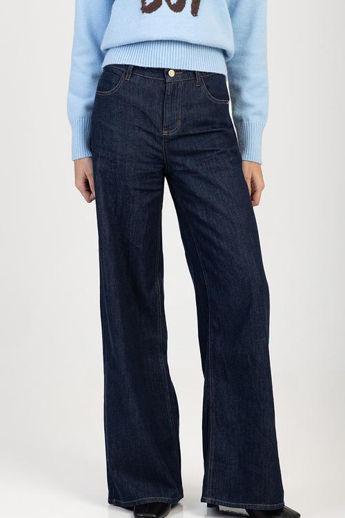 Cleo Slouchy Wide Leg Jeans - Forever Blue