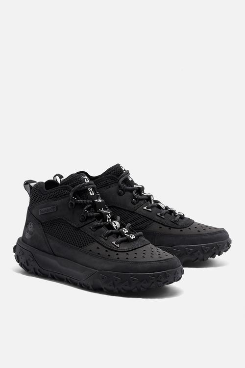 Greenstride Motion 6 Mid Lace Up Sneaker - Jet Black