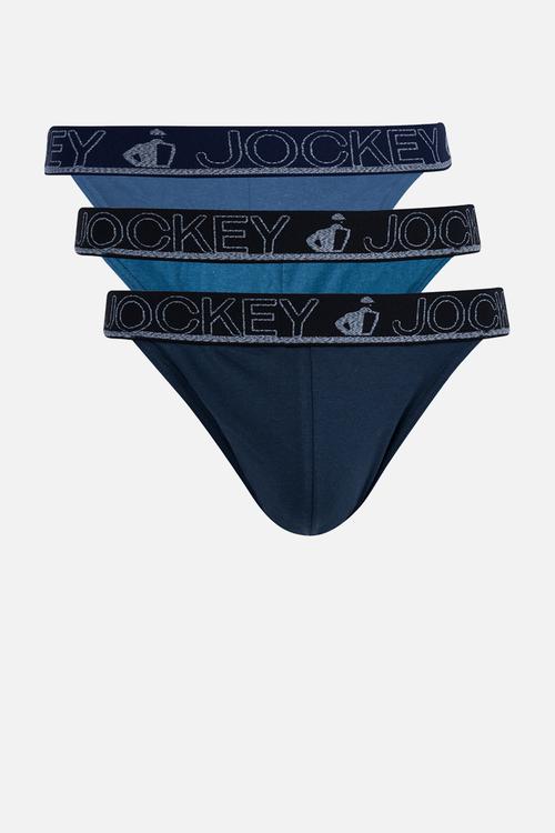 3 Pack Plain Tanga - Blue