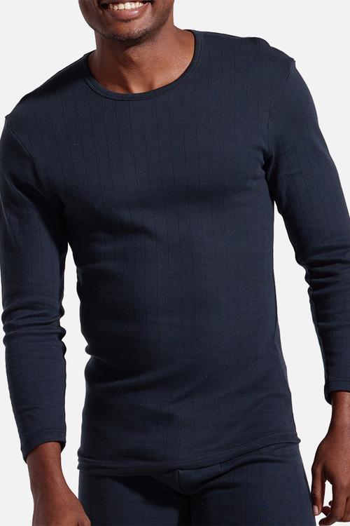 Drop Needle Interlock Undershirt - Black