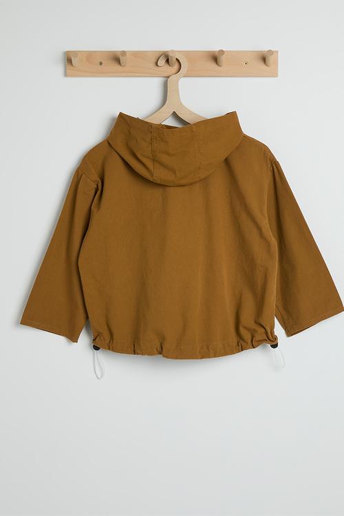 Drawstring hem jacket - ochre