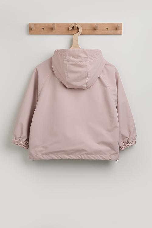 Rain jacket with jetted pockets - pastel pink